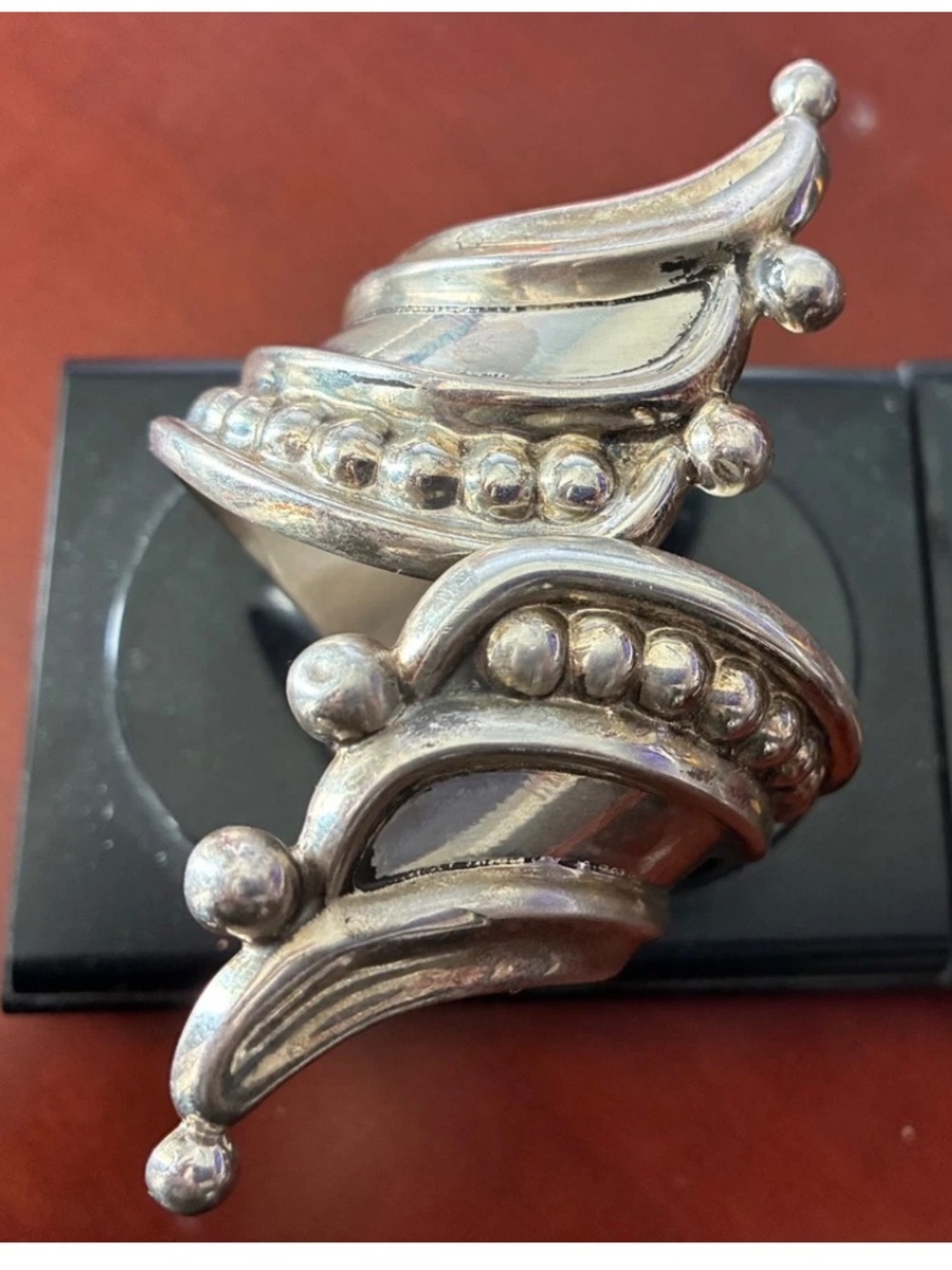taxco unicorn horn clamp big statement vintage sterling silver bracelet STUNNER - Picture 4 of 9